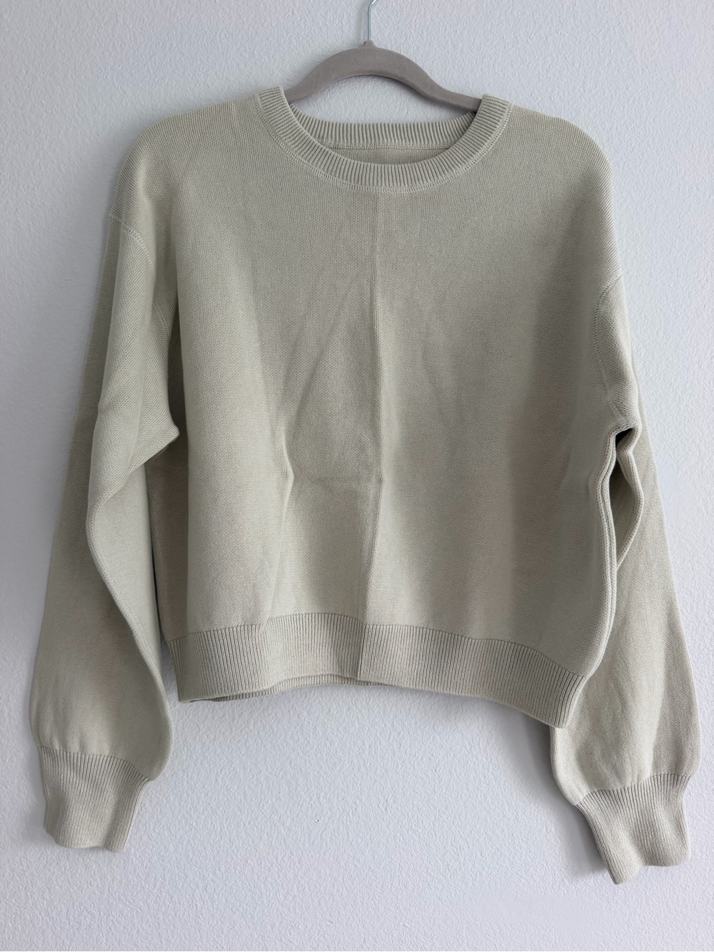 aerie Cream Crewneck Sweater